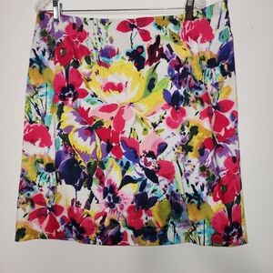 Joneswear skirt women's 18 stretch pencil vivid floral